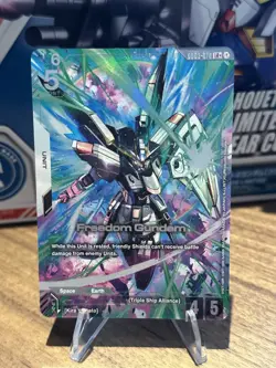 Gundam Card Game Freedom Gundam GD03-070 LR+ - Alt Art - Steel Requiem English - Image 1