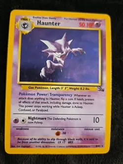 1999 Pokemon HAUNTER Fossil Set HOLO RARE Unlimited Edition Card 6/62 WotC NM - Image 1