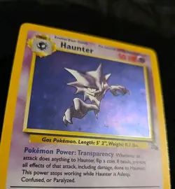 1999 Pokemon HAUNTER Fossil Set HOLO RARE Unlimited Edition Card 6/62 WotC NM - Image 2