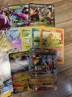 23 X Pokemon Card Lot EX/V/Vmax LOT - Charizard Charmander Mewtwo Gengar Jumbo - Image 5
