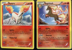 Pokemon Full Evolution Ponyta (14) to Rapidash (15) Flashfire Collection Card - Image 1