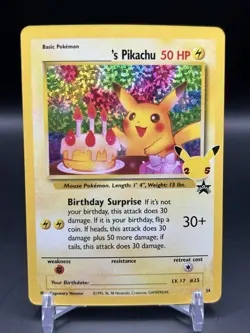 Birthday Pikachu 24/53 Celebrations: Classic Collection Holo - Image 1