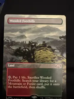 Wooded Foothills (Borderless) Modern Horizons 3 Regular 0361 regular (nonfoil) - Image 1