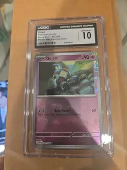 Golett Master Ball 042/086 SV: Black Bolt - Pokemon Card - NM CGC 10 - Image 1