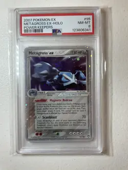 PSA 8 NM-MINT Metagross EX Pokemon 2007 Power Keepers #95 - Image 1