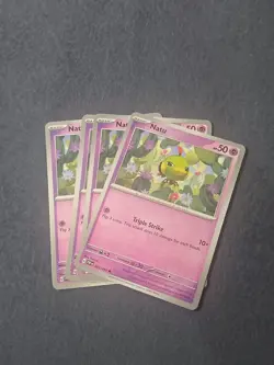 Pokemon TCG Paldean Fates Natu 025/091 x4 Playset - Image 1