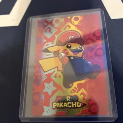 Mario Pikachu Pokemon Database Christmas Set Cracked Ice Holo NM - Image 1