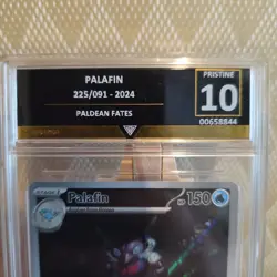 Palafin 225/091 Illustration Rare Paldean Fates Pokemon Get Graded Gem Mint 10 - Image 3