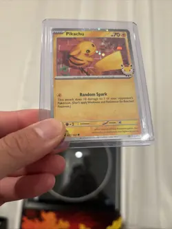 Mouth Bubbles Pikachu 051/162 Pokemon Day 30th Anniversary Stamped Promo W Coin - Image 2