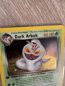 1st Edition Dark Arbok 02/82 Team Rocket Pokemon TCG MP - LP - Image 5
