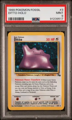 Ditto #3 Holo - Pokemon Fossil PSA 9 - Image 1