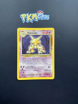 Pokemon TCG Alakazam Base Set 1/102 Holo Rare MP. - Image 1
