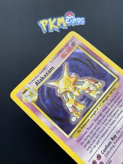 Pokemon TCG Alakazam Base Set 1/102 Holo Rare MP. - Image 2