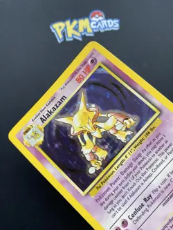 Pokemon TCG Alakazam Base Set 1/102 Holo Rare MP. - Image 3