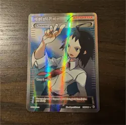 Pokemon Cheren Full Art Trainer Ultra Rare Holo 148/149 Boundaries Crossed LP - Image 1
