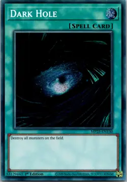 Yugioh Dark Hole MP25-EN130 1st Edition Prismatic Secret Rare NM - Image 1
