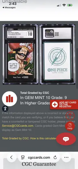 2025 ONE PIECE DON!! CARRYING ON HIS WILL GOL D. ROGER CGC 10 - Image 2