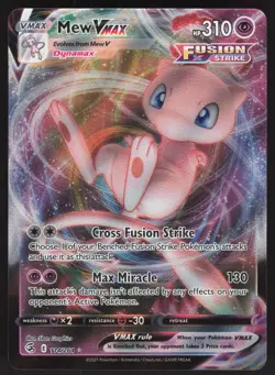 Mew VMAX 114/264 Ultra Rare Pokemon TCG SWSH08: Fusion Strike NM - Image 1