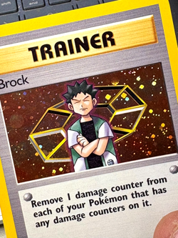 Brock 15/132 1st Edition Gym Heroes Holo Rare Pokemon TCG LP/MP Card - Image 2