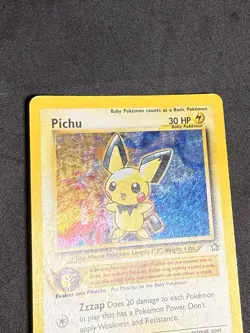 Pichu (Swirl) 12/111 Unlimited - Holo Pokemon Card - Neo Genesis - LP-MP - Image 3