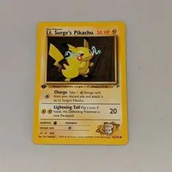 1st Edition Lt. Surge's Pikachu Gym heroes 81/132 NM Pokemon TCG - Image 5