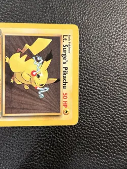 Lt. Surge's Pikachu 81/132 Pokemon TCG 1st Edition Gym Heroes NM Vintage 2000 - Image 2