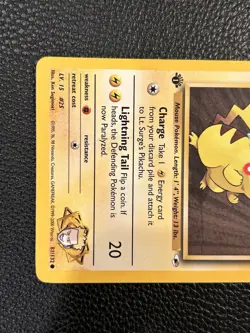 Lt. Surge's Pikachu 81/132 Pokemon TCG 1st Edition Gym Heroes NM Vintage 2000 - Image 3