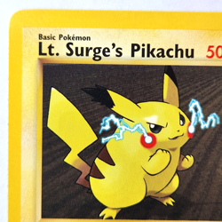 Lt. Surge's Pikachu 81/132 Pokemon TCG 1st Edition Gym Heroes NM Vintage 2000 - Image 3