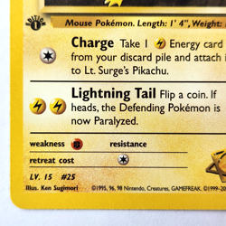 Lt. Surge's Pikachu 81/132 Pokemon TCG 1st Edition Gym Heroes NM Vintage 2000 - Image 5