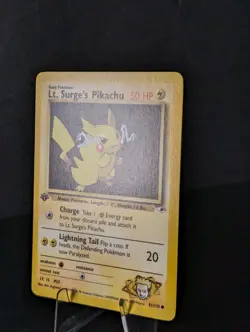 Lt. Surge's Pikachu - 81/132-[NM]- 1st Edition Gym Heroes Pokemon TCG - Image 3
