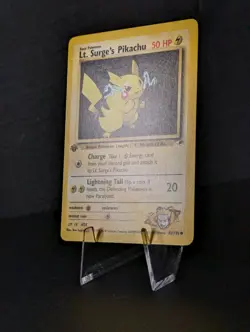 Lt. Surge's Pikachu - 81/132-[NM]- 1st Edition Gym Heroes Pokemon TCG - Image 4