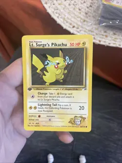 Pokemon TCG Vintage 1ST EDITION Lt. Surge's Pikachu 81/132 - Gym Heroes NM - Image 1