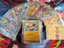 Pokemon Card Lot 100 OFFICIAL TCG Cards + Ultra Rare | VMAX GX EX VSTAR OR V! - Image 1