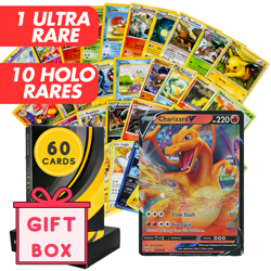 Pokemon Card Lot 60 Cards + Ultra Rare | VMAX GX EX OR V! STOCKING STUFFER - Image 1