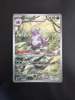 Nidoking 174/165 SV: Scarlet & Violet 151 Illustration Rare Pokemon TCG Card - Image 1