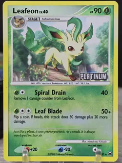 Pokemon Card TCG Leafeon LV.40 Reverse Holo 24/100 Platinum Stamped 2008 Vintage - Image 5