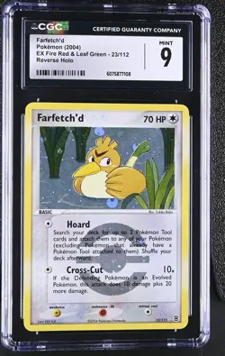 CGC 9 MINT Farfetch'd EX Fire Red & Leaf Green 23/112 Reverse Holo Pokemon Card - Image 1