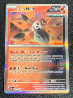 Iron Moth 028/182 Paradox Rift Holo Rare Pokemon TCG Card NM - Image 1