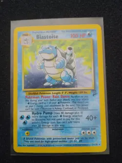 Pokemon TCG Blastoise 2/102 Base Set 2 Holo Rare, Retired 1999 WOTC - Image 1