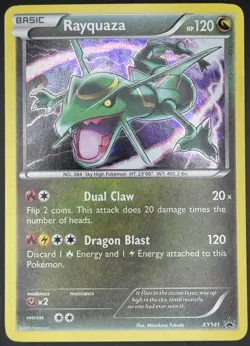 Pokemon TCG Rayquaza XY Promo Holo XY141 LP - Image 1