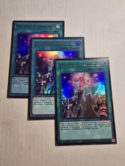 3x Spellbook of Knowledge 1st Edition Ultra Rare CH02-EN033 Yu-Gi-Oh! - Image 1