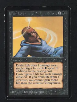 BETA Drain Life - Magic The Gathering MTG - Vintage English - Image 1