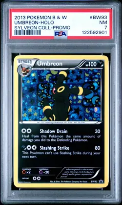 2013 POKEMON B&W PROMO SYLVEON COLL #BW93 UMBREON-HOLO PSA 7 - Image 1