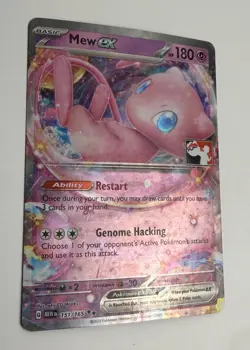 2023 POKEMON 151 LEAGUE PLAY! PRIZE PACK SERIES 5 MEW EX 151/165 STAMPED HOLO NM - Image 4