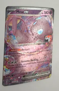2023 POKEMON 151 LEAGUE PLAY! PRIZE PACK SERIES 5 MEW EX 151/165 STAMPED HOLO NM - Image 5
