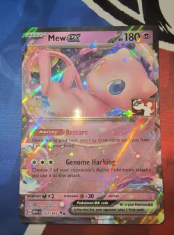 Pokemon Mew ex Double Rare 151 Play! Prize pack Stamp Series 5 151/165 NM - Image 1