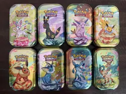 Pokemon TCG - Prismatic Evolutions Mini Tin Art Set w/ Coin & Card- NO PACKS - Image 1