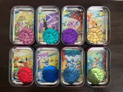 Pokemon TCG - Prismatic Evolutions Mini Tin Art Set w/ Coin & Card- NO PACKS - Image 2