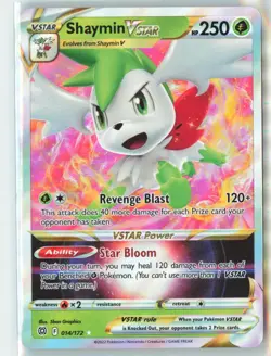 Shaymin VSTAR 014/172 SWSH09: Brilliant Stars Pokemon TCG - Ultra Rare NM - Image 1