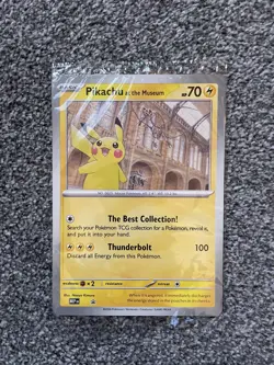 Pokemon x Natural History Museum Promo - Pikachu At The Museum JUMBO card - Image 1